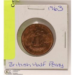 1963 BRITISH HALF PENNY