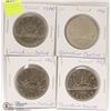 Image 1 : LOT OF 4 CANADIAN 1 DOLLAR COINS