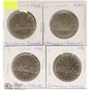 Image 1 : LOT OF 4 CANADIAN 1 DOLLAR COINS