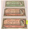 Image 1 : LOT OF 3 CANADIAN  BILLS, TWO $2 BILLS & ONE $1