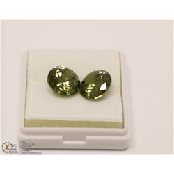 GREEN OLIVE ZIRCONIA TOTAL 21.5CT 2PCS