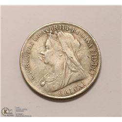 1898 QUEEN VICTORIA CROWN COIN WITH ST GEORGE &