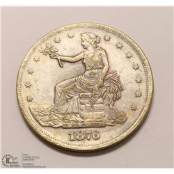 USA 1876 TRADE DOLLAR - UNAUTHENTICATED
