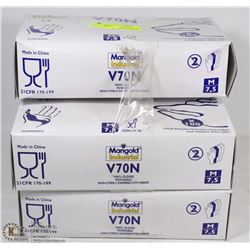 LOT OF 5 BOXES OF 100 POWDERED VINYL GLOVES SIZE M