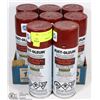 Image 1 : LOT  OF 8 CANS OF RUST-OLEUM INDUSTRIAL RED SPRAY