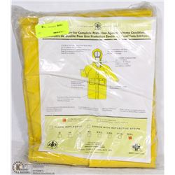 PVC YELLOW HI-VIS RAIN JACKET SIZE 5XL