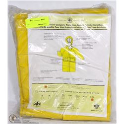 PVC YELLOW HI-VIS RAIN JACKET SIZE 5XL