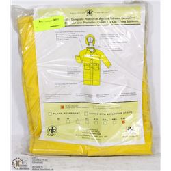 PVC YELLOW HI-VIS RAIN JACKET SIZE 5XL