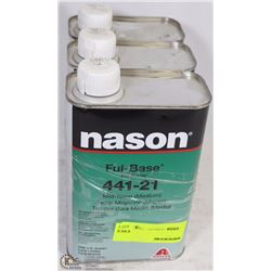 LOT OF THREE 1 LITRE CANS OF NASON FUEL BASE