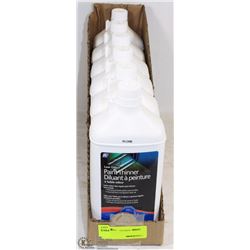 LOT OF SIX 1 LITRE BOTTLES OF PAINT THINNER