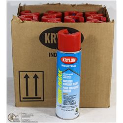 BOX OF 12 CANS OF KRYLON INDUSTRIAL INVERTED