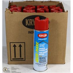 BOX OF 12 CANS OF KRYLON INDUSTRIAL INVERTED