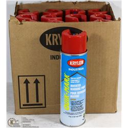 BOX OF 12 CANS OF KRYLON INDUSTRIAL INVERTED