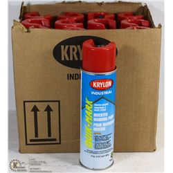 BOX OF 12 CANS OF KRYLON INDUSTRIAL INVERTED
