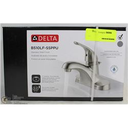 DELTA STAINLESS STEEL FINISH BATHROOM FAUCET