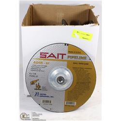 BOX OF 10 TYPE 27 CUTTING/LIGHTDUTY GRINDING WHEEL