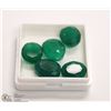 Image 1 : 280) NATURAL GREEN ONYX TOTAL 33CT 5PCS