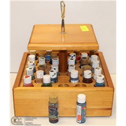 ACRYLIC PAINT & SOLID WOOD DISPLAY STAND