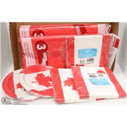 FLAT OF ASSORTED CANADIAN PARTY PAPER ITEMS,