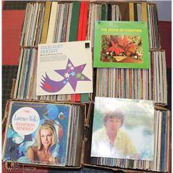 LOT OF 6 BOXES OF  ASSORTED RECORDS