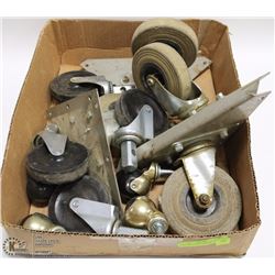 FLAT WITH MANY HEAVY DUTY CASTORS (2 SETS OF 4) &