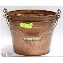 2 COPPER GARDEN PAILS