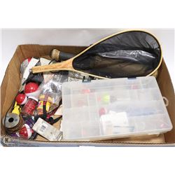 LARGE BOX W/FISHING GEAR INCLUDING