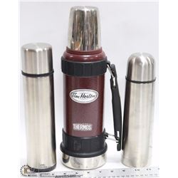 BOX W/LARGE TIM HORTONS STEEL THERMOS