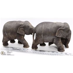 3 ELEPHANTS IN 1 STATUE MADE IN THAILAND 16"WIDE
