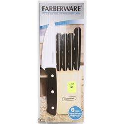 NEW FARBERWARE 6 PCS KNIFE SET