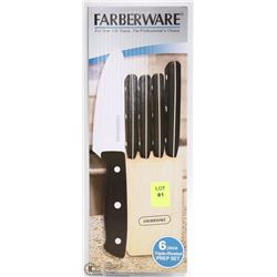 NEW FARBERWARE 6 PCS KNIFE SET