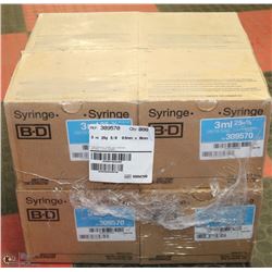 CASE OF 100  B-D 3ML SYRINGES 309570 (8 BOXES)