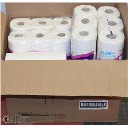 BOX OF ASSORTED TOILET PAPER