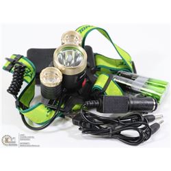 6000 LUMEN TACTICAL LED HEADLAMP WITH LITHIUM