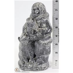 8" TALL ORIGINAL ESKIMO CARVING BY WOLF