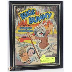 FRAMED 1947 VINTAGE BUGS BUNNY DELL COMICBOOK