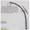 Image 1 : LADIES SILVER RUBY BRACELET WITH COA