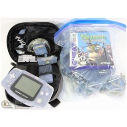 GAMEBOY ADVANCE CONSOLE WITH MANY GAMES,