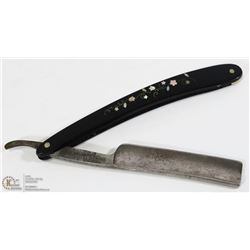 ANTIQUE W.ELLIOTT STRAIGHT RAZOR WITH INLAID STONE