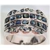 Image 2 : #1-STERLING SILVER SAPPHIRE RING SIZE 8