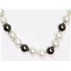 Image 1 : #2-BLACK AND WHITE MAJORCA PEARL NECKLACE