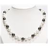 Image 2 : #2-BLACK AND WHITE MAJORCA PEARL NECKLACE