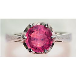 #4-STERLING SILVER RUBY RING SIZE 5.5
