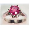 Image 2 : #4-STERLING SILVER RUBY RING SIZE 5.5