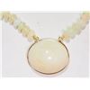 Image 2 : #6-14K YELLOW GOLD OPAL (55.3CT) NECKLACE
