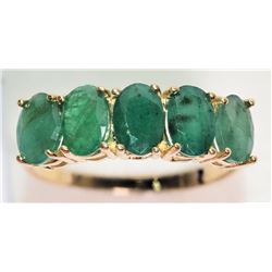 #11-10K YELLOW GOLD EMERALD (2.4CT) RING SZ 6.5