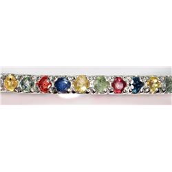 #13-STERLING SILVER FANCY COLOURED SAPPHIRE