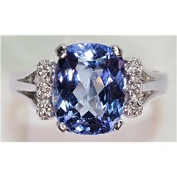 #14-14K WHITE GOLD TANZANITE (2.35CT) AND