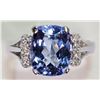 Image 1 : #14-14K WHITE GOLD TANZANITE (2.35CT) AND