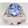 Image 2 : #14-14K WHITE GOLD TANZANITE (2.35CT) AND